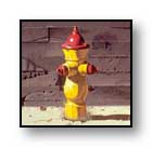 Painting: "Fire Plug Again" &copy;1993-C.E.Newland - Acrylic - Private Collection