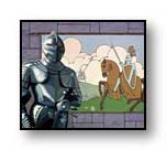 Painting:"The Previous Knight - &copy;1975-C.E.Newland - acrylic - private collection