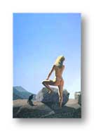 Nude and Raven in a scene from the Pinos Altos, New Mexico area