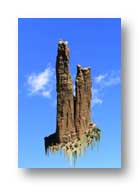 Spider Rock AZ, my photo and Photoshop intervention