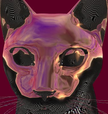 Image constructed usingPoser, Bryce and Photoshop.-Darth Cat-©2002-C.E.Newland - Digital Image.
