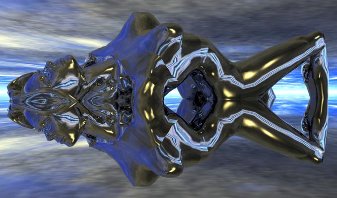 Reflections - constructed in Poser, Bryce and Photoshop  ©2004-C.E.Newland - Digital Image