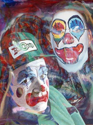My friend Edgar Meutzner of Germany and I-Two Clowns-©2004-C.E.Newland - Digital Image